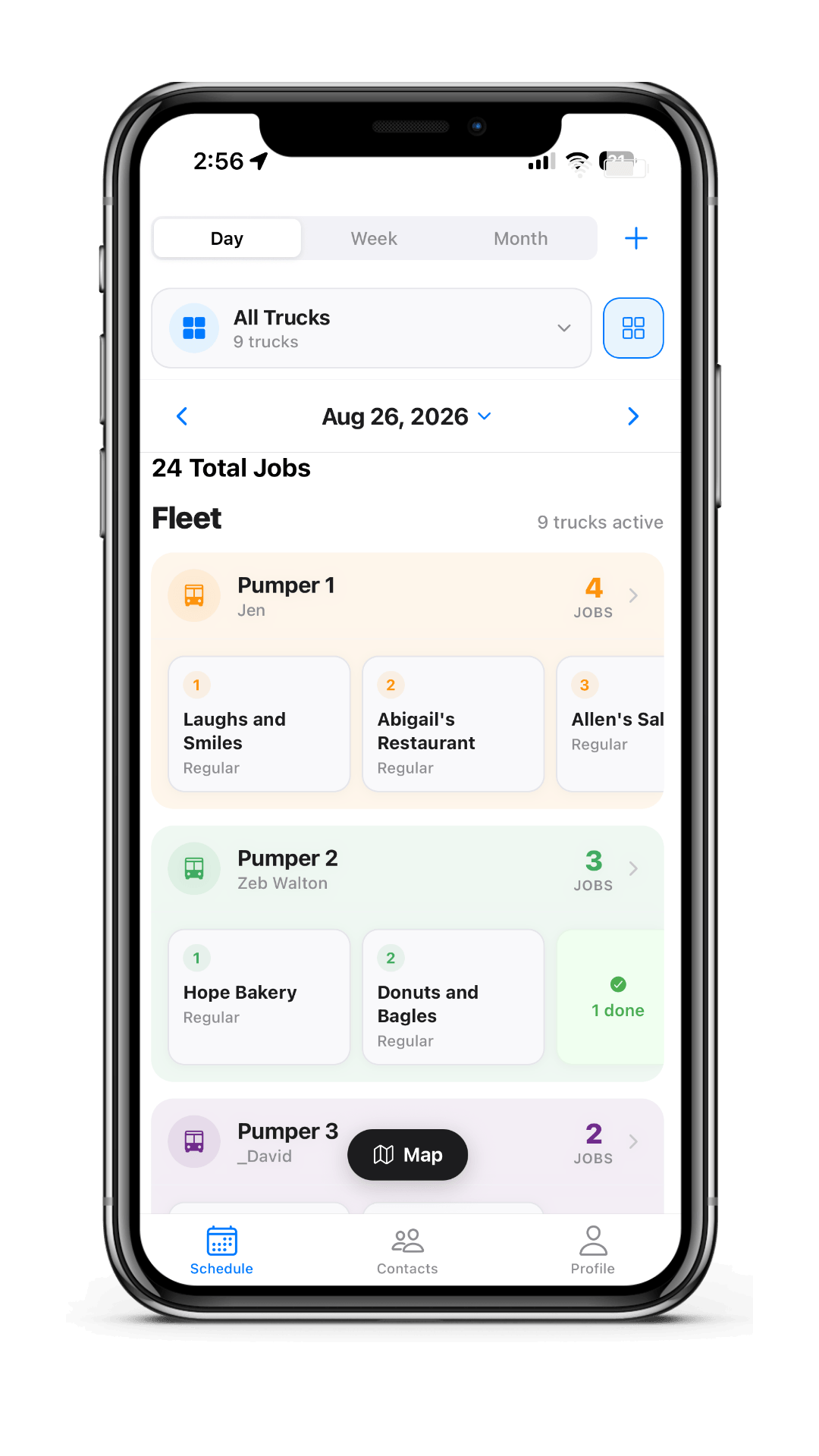 Day View Schedules